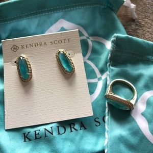 Kendra Scott Aston Studs & Arielle RingLondon Blue